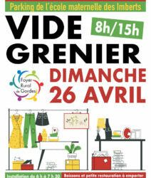 VIDE GRENIERS DIMANCHE 26 AVRIL2026