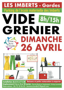 VIDE GRENIERS DIMANCHE 26 AVRIL2026